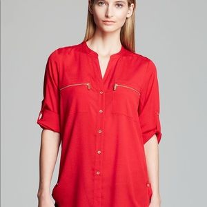 Calvin Klein gold-detailed dress shirt